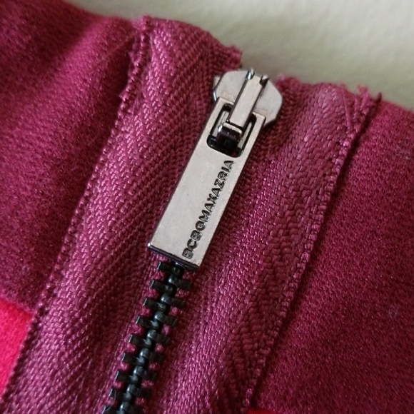 BCBGMAXAZRIA | Red and Maroon Bodycon Dress - Picture 3 of 5
